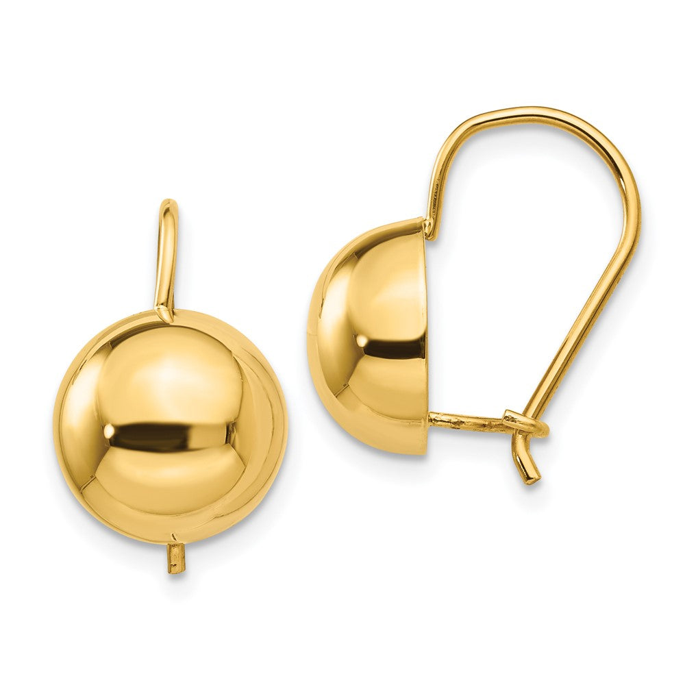 Shop Stylish 14K Gold 10.5mm Hollow Half Ball Earrings - Affordable Luxury!