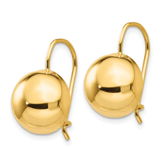 Shop Stylish 14K Gold 12mm Hollow Half Ball Earrings - Affordable Luxury!