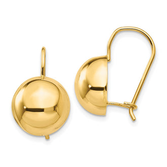 Shop Stylish 14K Gold 12mm Hollow Half Ball Earrings - Affordable Luxury!