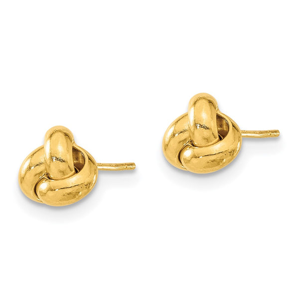 14K Gold Polished Love Knot Stud Earrings - Style GR1-1020204