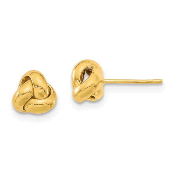 14K Gold Polished Love Knot Stud Earrings - Style GR1-1020204