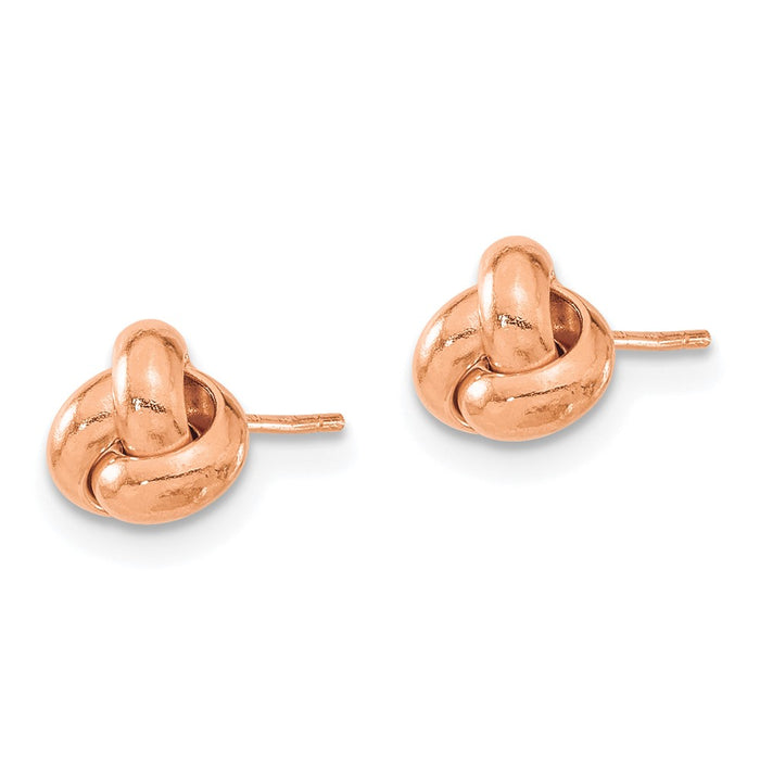 High-Quality 14K Rose Gold Love Knot Stud Earrings - Stylish & Affordable!-2
