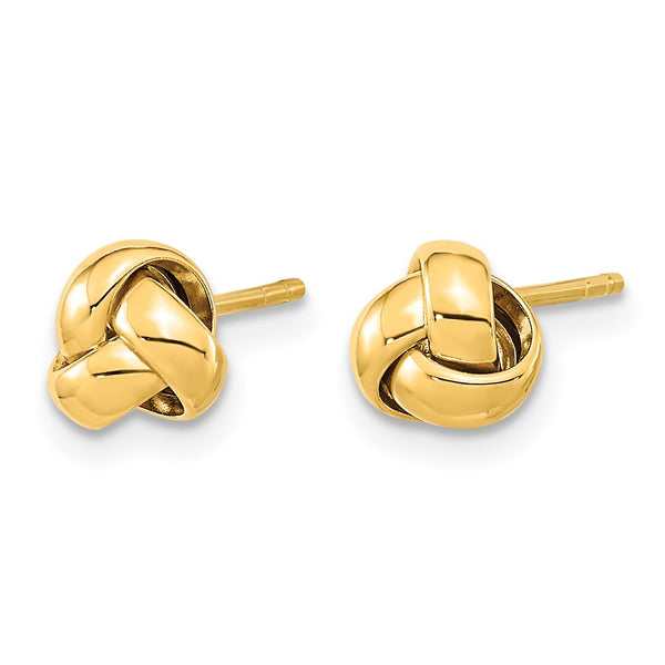 14K Gold Polished Love Knot Stud Earrings - Style GR1-1020212