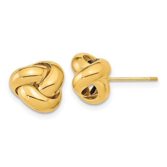 Buy Exclusive 14K Gold Polished Love Knot Stud Earrings - Stylish & Affordable
