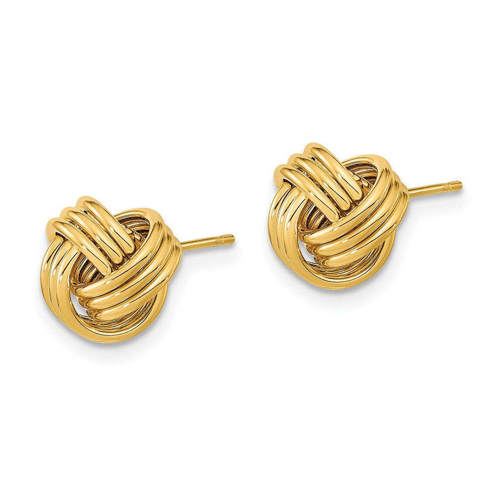 Shop Stylish 14K Gold Polished Triple Love Knot Stud Earrings - Affordable Luxury