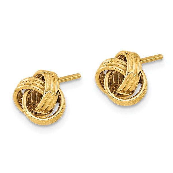 14K Gold Polished Love Knot Stud Earrings - Style GR1-1020220