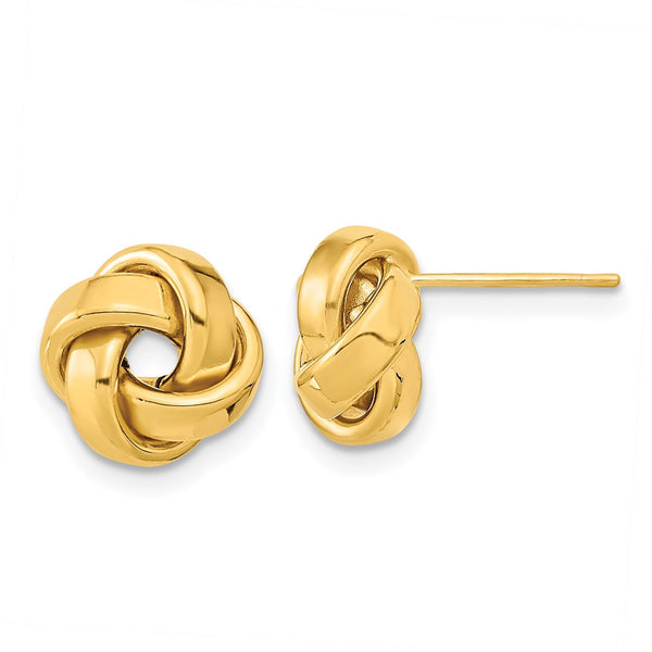 14K Gold Polished Love Knot Stud Earrings - Style GR1-1020231