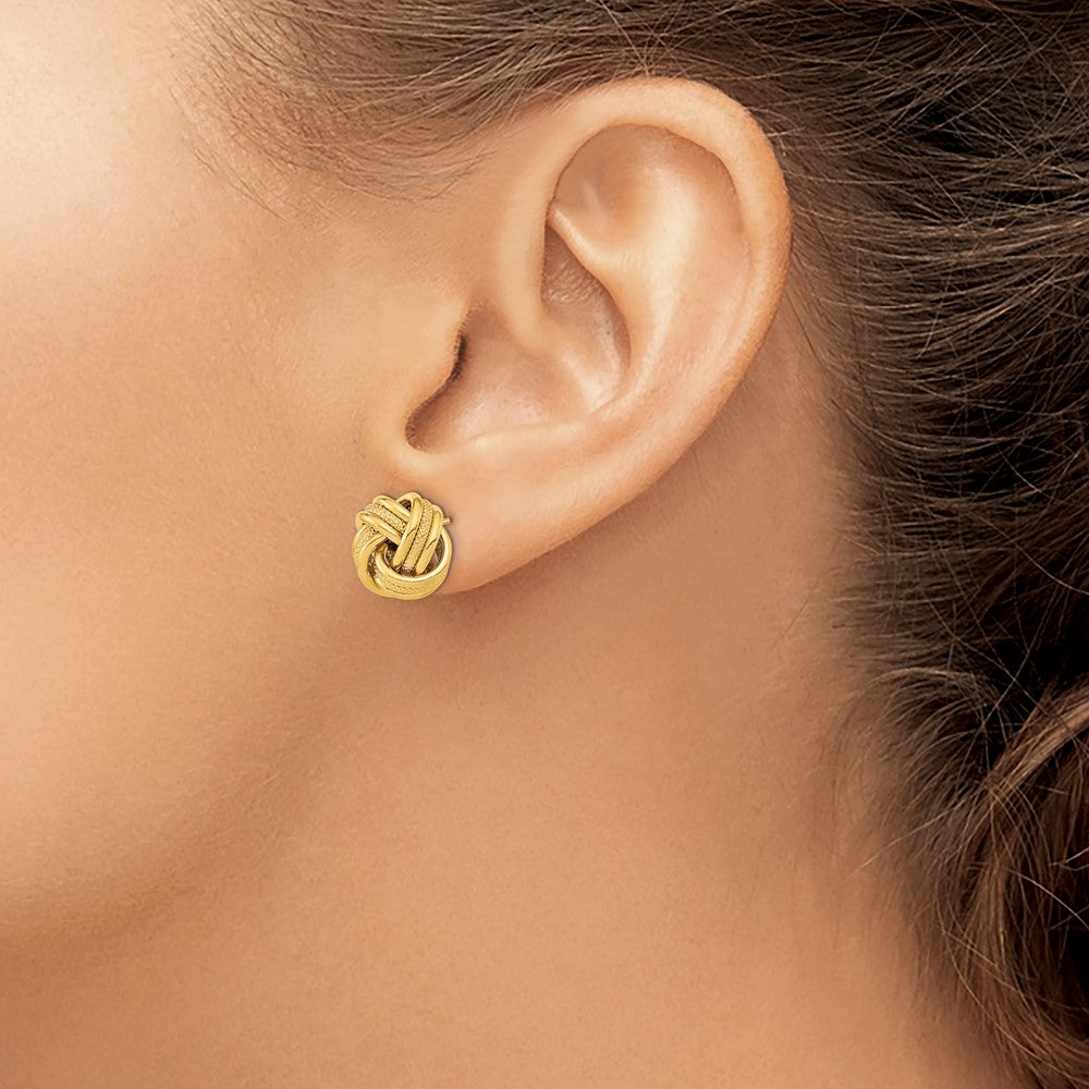 Buy 14K Gold Polished Triple Love Knot Earrings - Stylish & Affordable Luxury