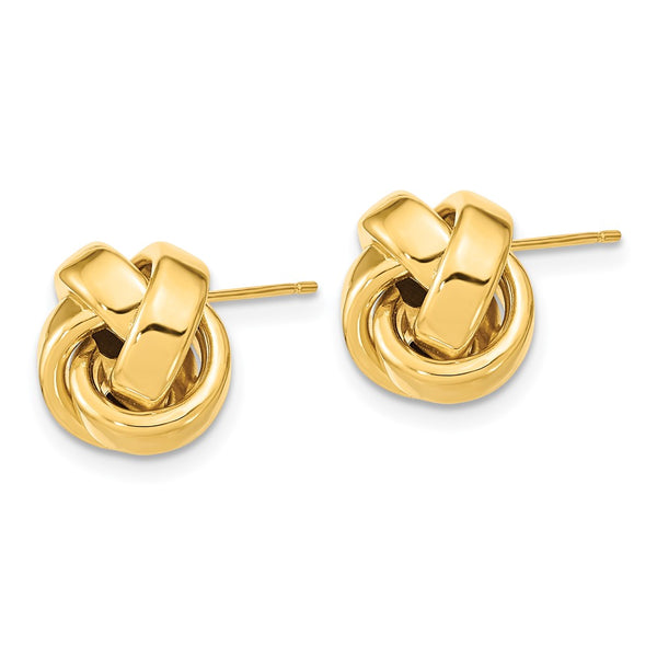 14K Gold Love Knot Stud Earrings - Style GR1-1020247