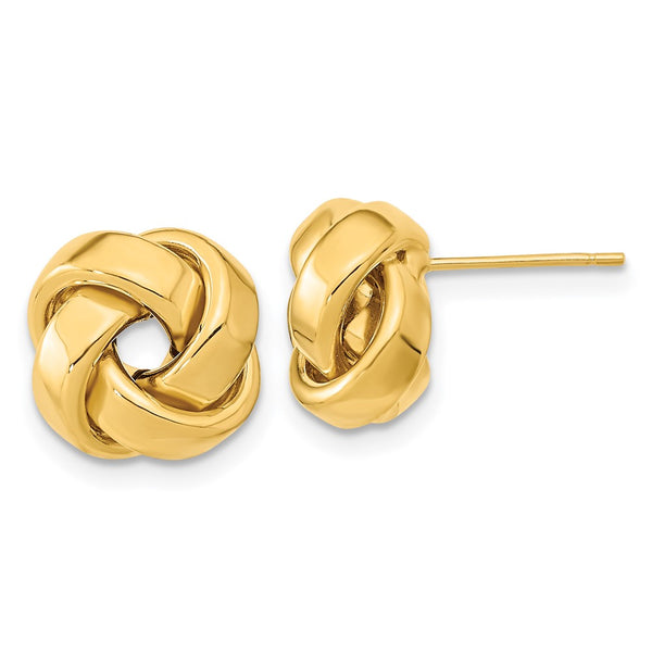 14K Gold Love Knot Stud Earrings - Style GR1-1020247