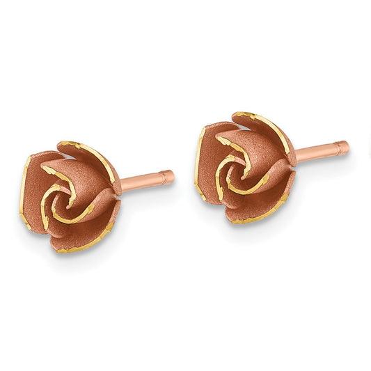 Buy Exclusive 14K Rose Gold-Tone Floral Post Earrings - Stylish & Affordable!