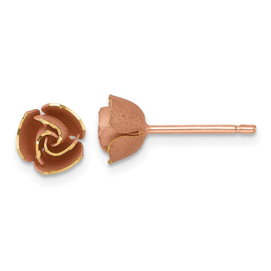 Buy Exclusive 14K Rose Gold-Tone Floral Post Earrings - Stylish & Affordable!