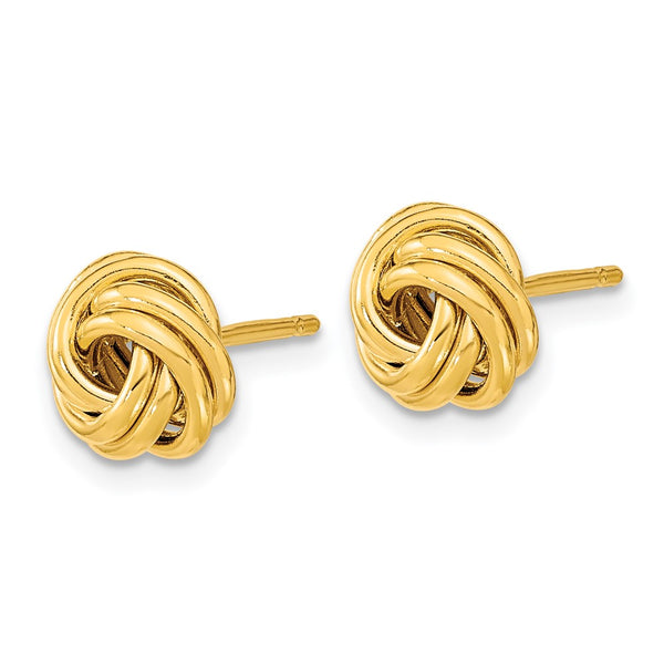 14K Gold Love Knot Stud Earrings - Style GR1-1020258