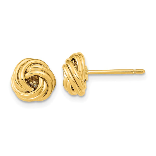 14K Gold Love Knot Stud Earrings - Style GR1-1020258