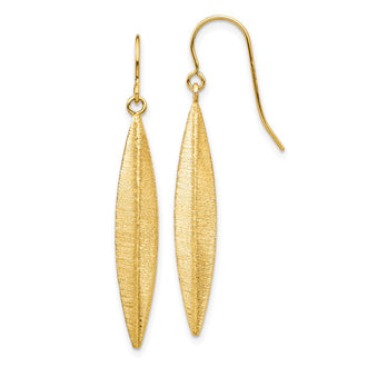 Exclusive 14K Gold Brushed Dangle Earrings - Stylish Design, Affordable Luxury