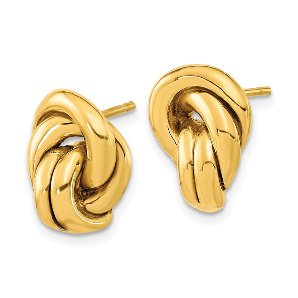 14K Gold Polished Love Knot Earrings