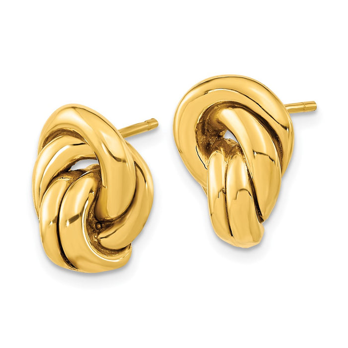 High-Quality 14K Gold Polished Love Knot Earrings - Stylish & Affordable!-2