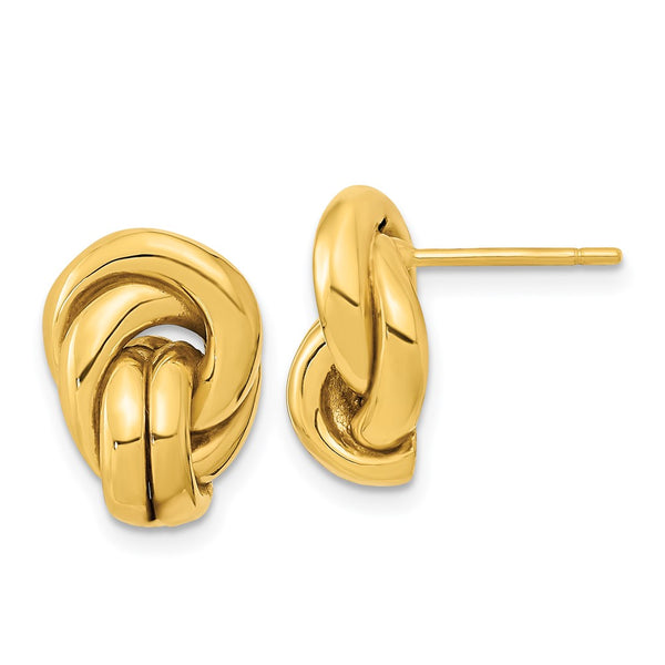 14K Gold Polished Love Knot Earrings