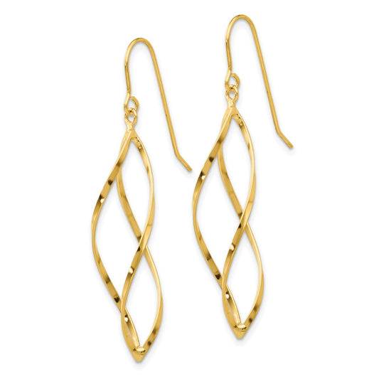 Buy Stylish 14K Gold Twisted Drop Earrings - Luxury Design, Affordable Price
