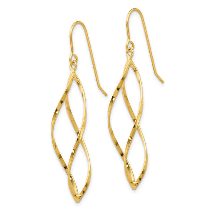 Buy Stylish 14K Gold Twisted Drop Earrings - Luxury Design, Affordable Price-2