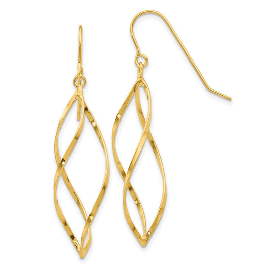 Buy Stylish 14K Gold Twisted Drop Earrings - Luxury Design, Affordable Price