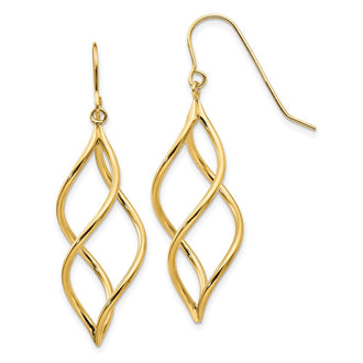 Buy Stylish 14K Twisted Drop Earrings - High-Quality Design, Affordable Luxury
