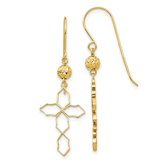 Buy Exclusive 14K Gold Cross Earrings - Stylish Design, Affordable Luxury