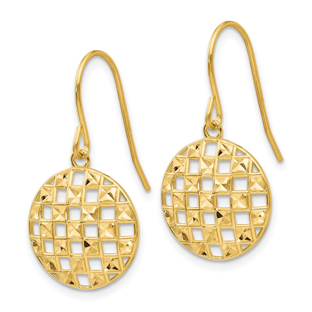 Shop 14K Gold Diamond-Cut Circle Earrings | Stylish & Affordable Luxury!