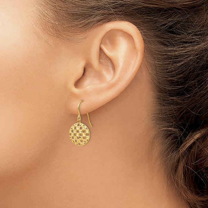 Shop 14K Gold Diamond-Cut Circle Earrings | Stylish & Affordable Luxury!-3
