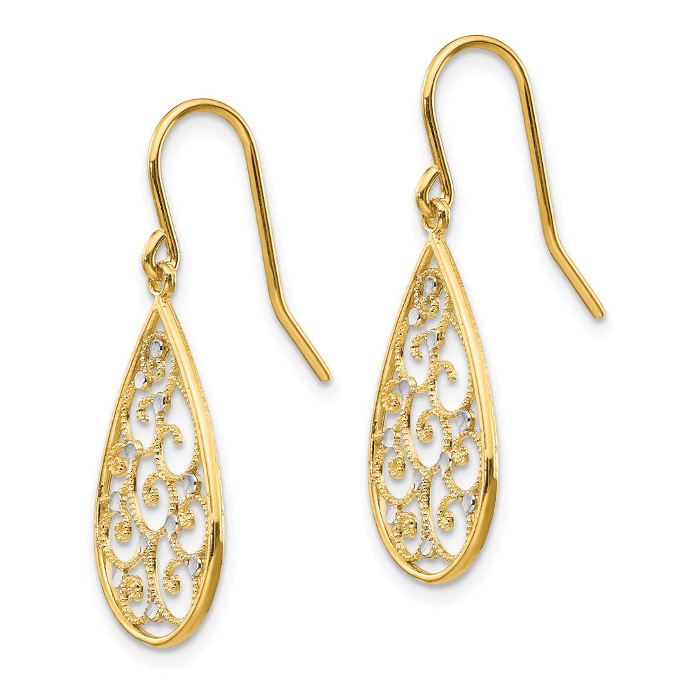 Exclusive 14K Gold Teardrop Earrings - Stylish & Affordable Rhodium Finish