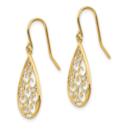 Exclusive 14K Gold Teardrop Earrings - Stylish & Affordable Rhodium Finish