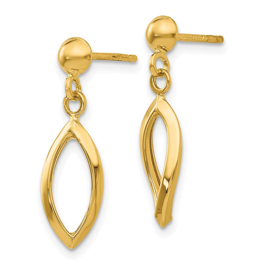Buy Stylish 14K Gold Dangle Post Earrings - High-Quality, Lightweight Design