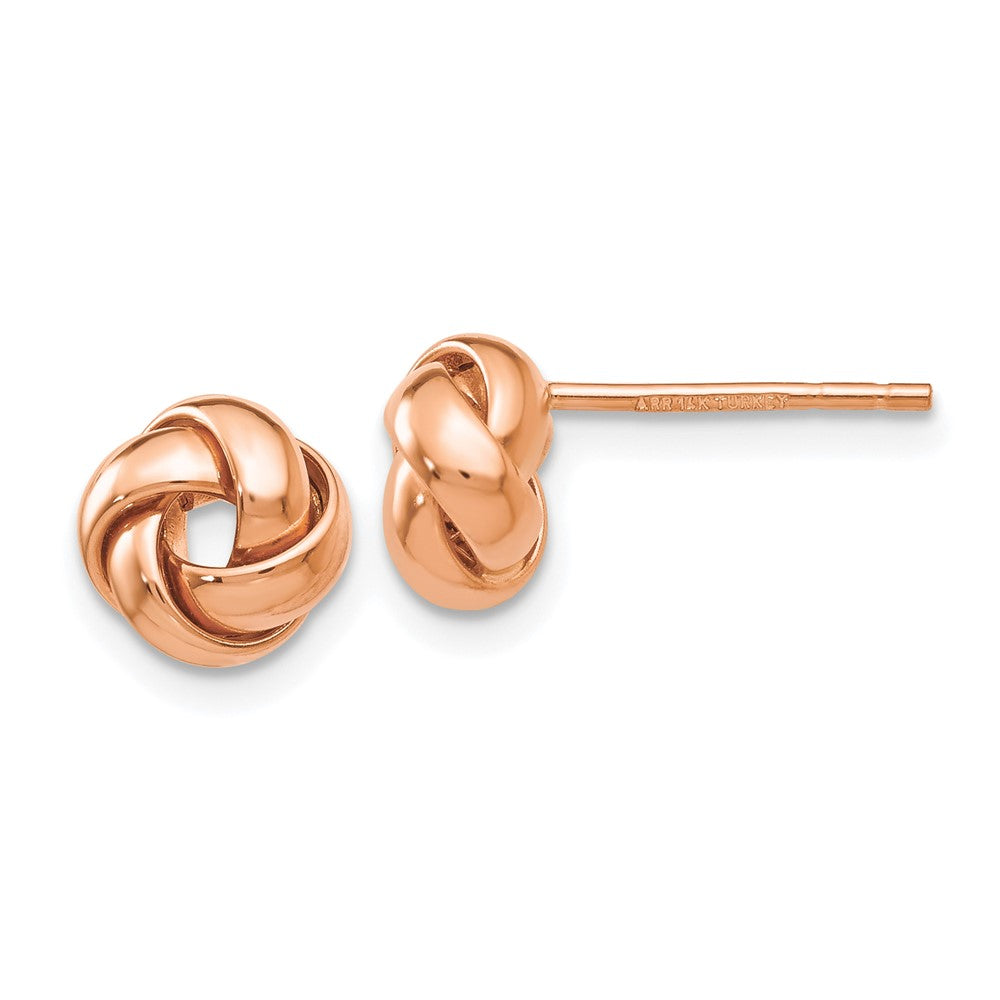 Shop Stylish 14K Rose Gold Love Knot Earrings - Polished, High-Quality Design