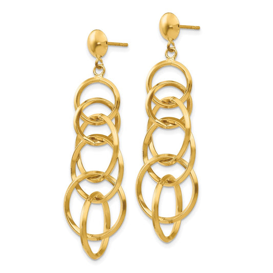 Shop 14K Gold Circle Drop Earrings | Stylish Design, Affordable Luxury!