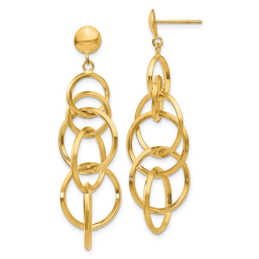 Shop 14K Gold Circle Drop Earrings | Stylish Design, Affordable Luxury!
