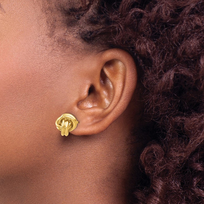 Buy Exclusive 14K Gold Love Knot Stud Earrings - Stylish Design, Great Value!-3