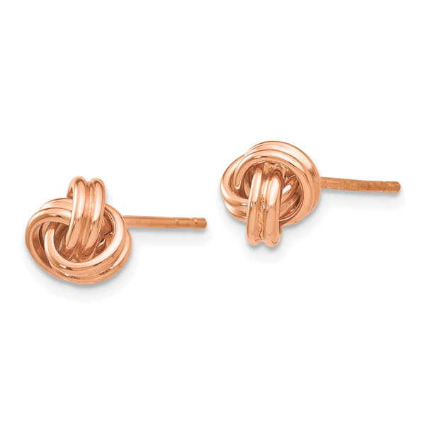 14K Rose Gold Love Knot Post Earrings - Style GR1-1020322