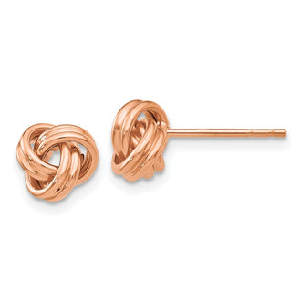 Exclusive 14K Rose Gold Love Knot Post Earrings - Stylish & Affordable!