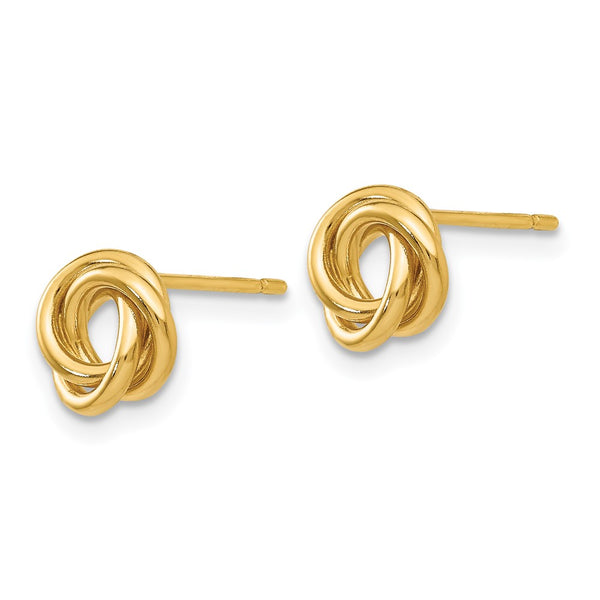 14K Gold Polished Knot Stud Earrings - Style GR1-1012200