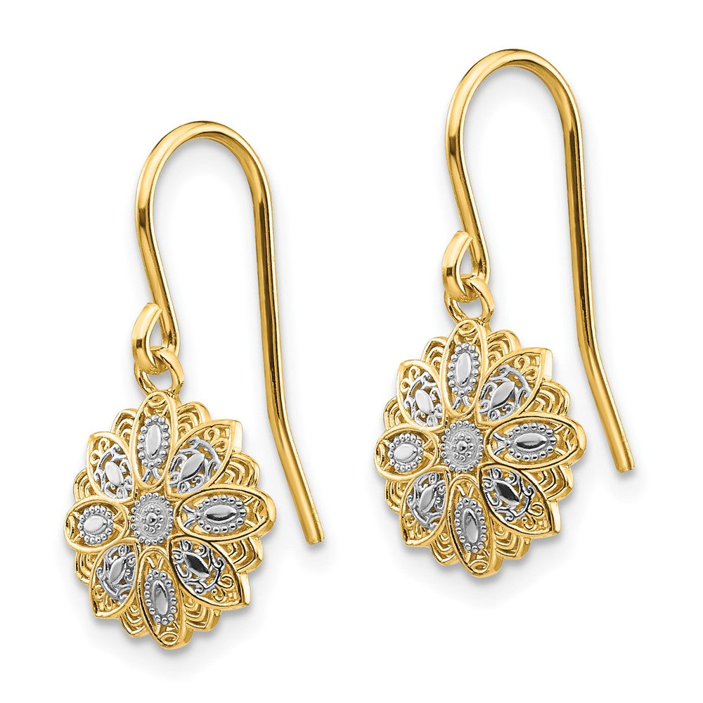 Buy Stylish 14K Gold & Rhodium Plated Dangle Earrings - Elegant Design, Affordable Price