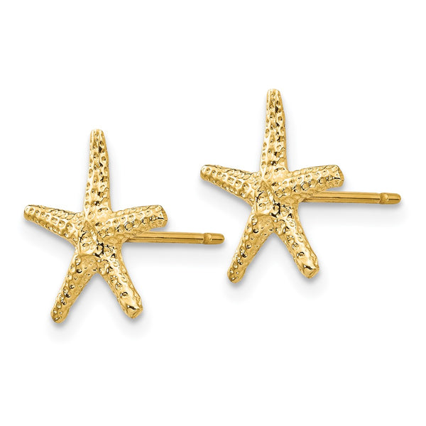 14K Gold Starfish Stud Earrings - Style GR1-1020325