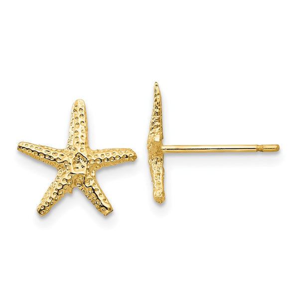14K Gold Starfish Stud Earrings - Style GR1-1020325