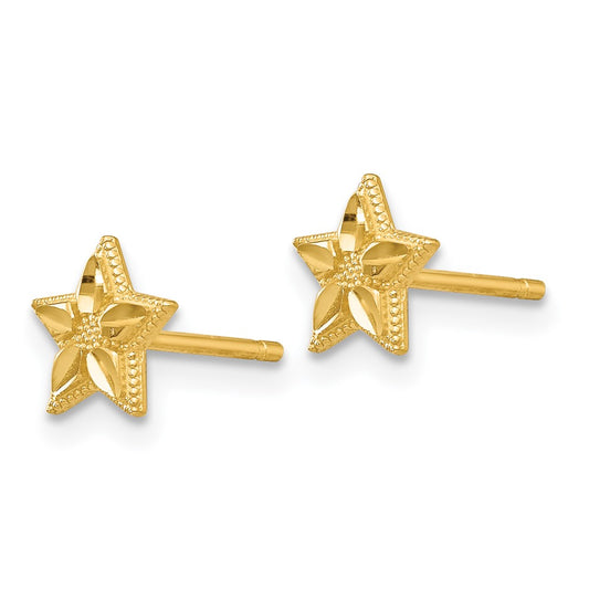 Shop Stylish 14K Gold Polished Star Drop Earrings - Exclusive Design & Value!