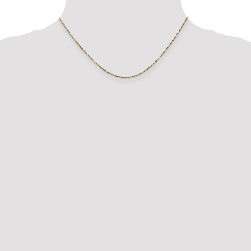 High-Quality 14K Gold 16-Inch .95mm Twisted Box Chain - Stylish Lobster Clasp