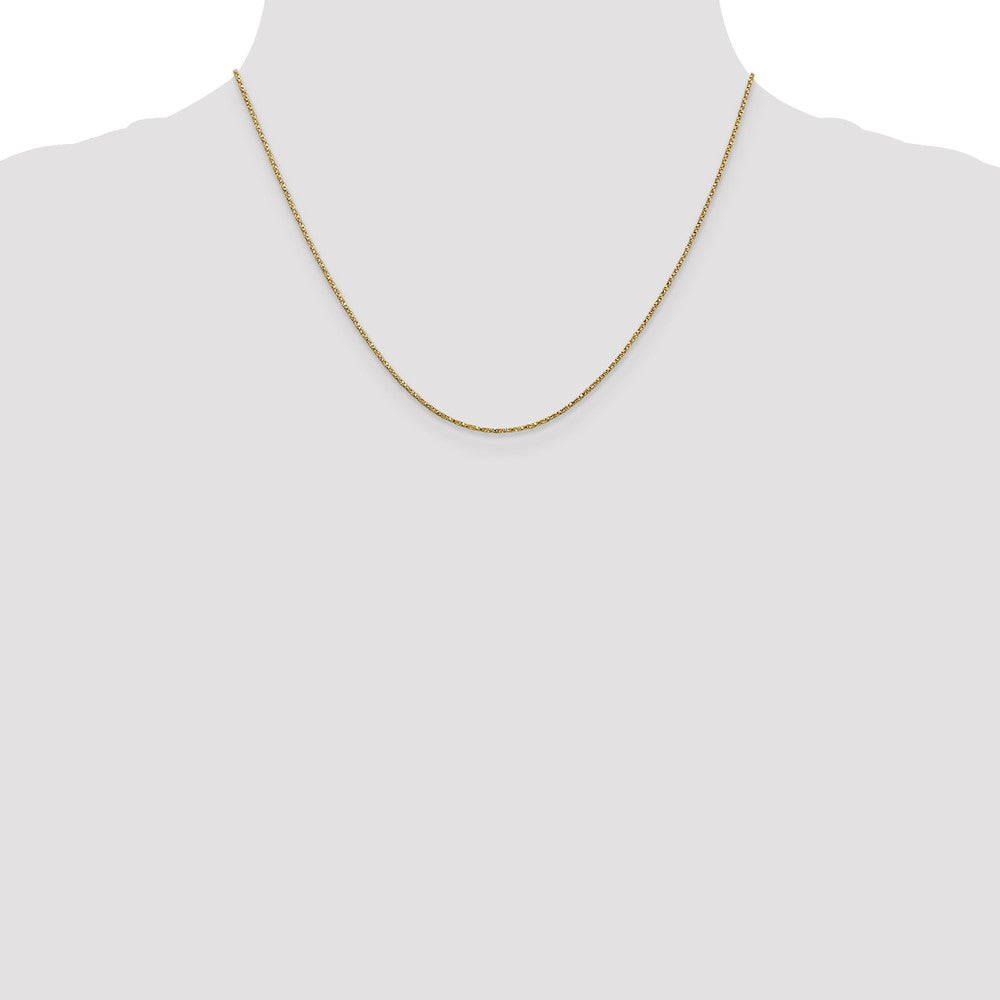Shop 14K Gold 18-Inch Twisted Box Chain - Stylish 0.95mm Thickness, Lobster Clasp