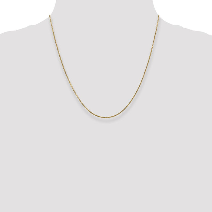 Buy 14K Gold 20-Inch .95mm Twisted Box Chain - Stylish Luxury with Lobster Clasp-4