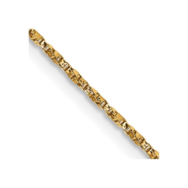 14K Gold 16-Inch .95mm Twisted Box Chain - Lobster Clasp