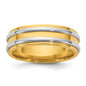 Buy Exclusive 14K Two-Tone Gold 6mm Double Band Wedding Ring - Size 8 Value-7