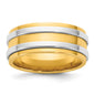 Shop 14K Two-Tone Gold 8mm Double Band Wedding Ring - Stylish Size 10-1