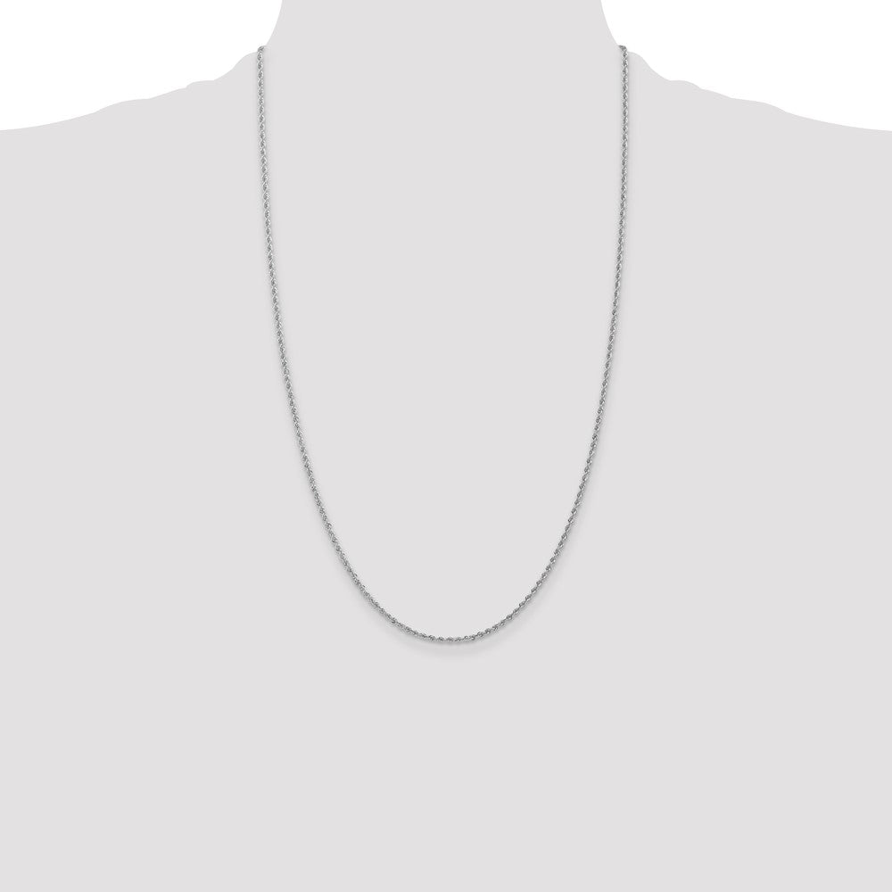 Buy 14K White Gold 26-Inch 1.5mm Classic Rope Chain - Stylish & Durable